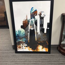 Dallas Skyline Art Piece