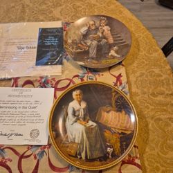 Two collectible, norman rockwell plates brand new in their original boxes