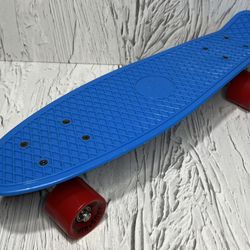 Rimable Complete 22" Skateboard Penny Skate Board Light Blue Red Wheels Pre own
