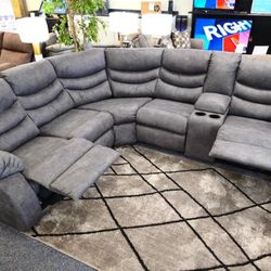 Partymate Reclining Sectional Sofa Couch 