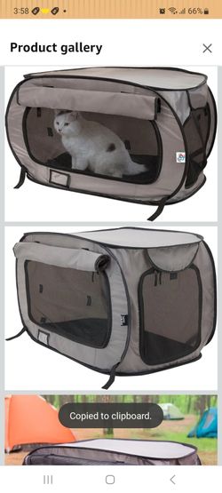 SportPet Designs Large Pop Open Kennel, Portable Cat Cage Kennel, Waterproof Pet bed, Carrier Collection