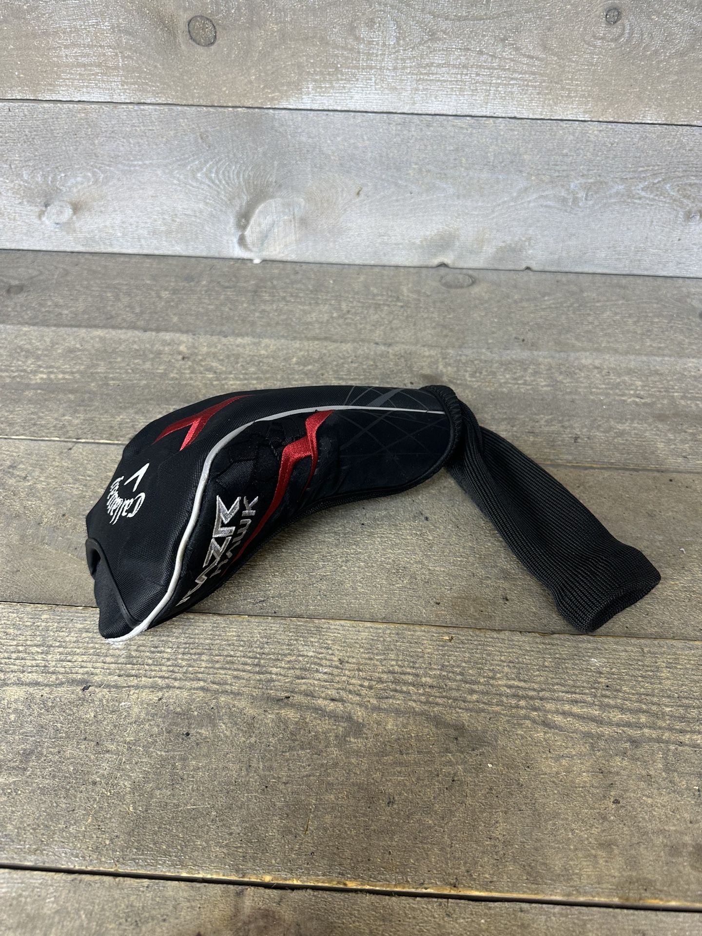 Callaway RAZR Hawk 1 Wood Driver Golf Club Head Cover Black Red Suede