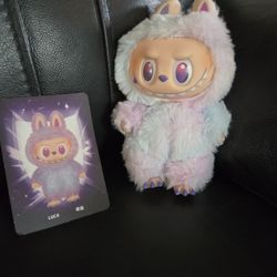 Labubu Big Into Energy Luck Purple Plush Toy Keychain