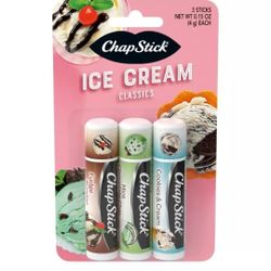 2 3pks Of Chapstick Brand Chapstick Classic Ice Cream Flavors