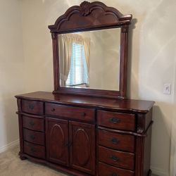 Dresser with mirror