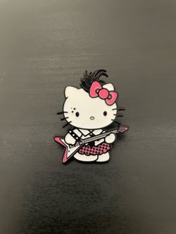 Hello Kitty Guitar Rock Pin NEW Cat Anime Japan Metal Enamel Pinback Brooch