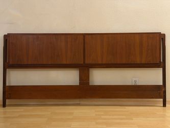 King Size Headboard, Mid-Century Modern Walnut, 78" Wide