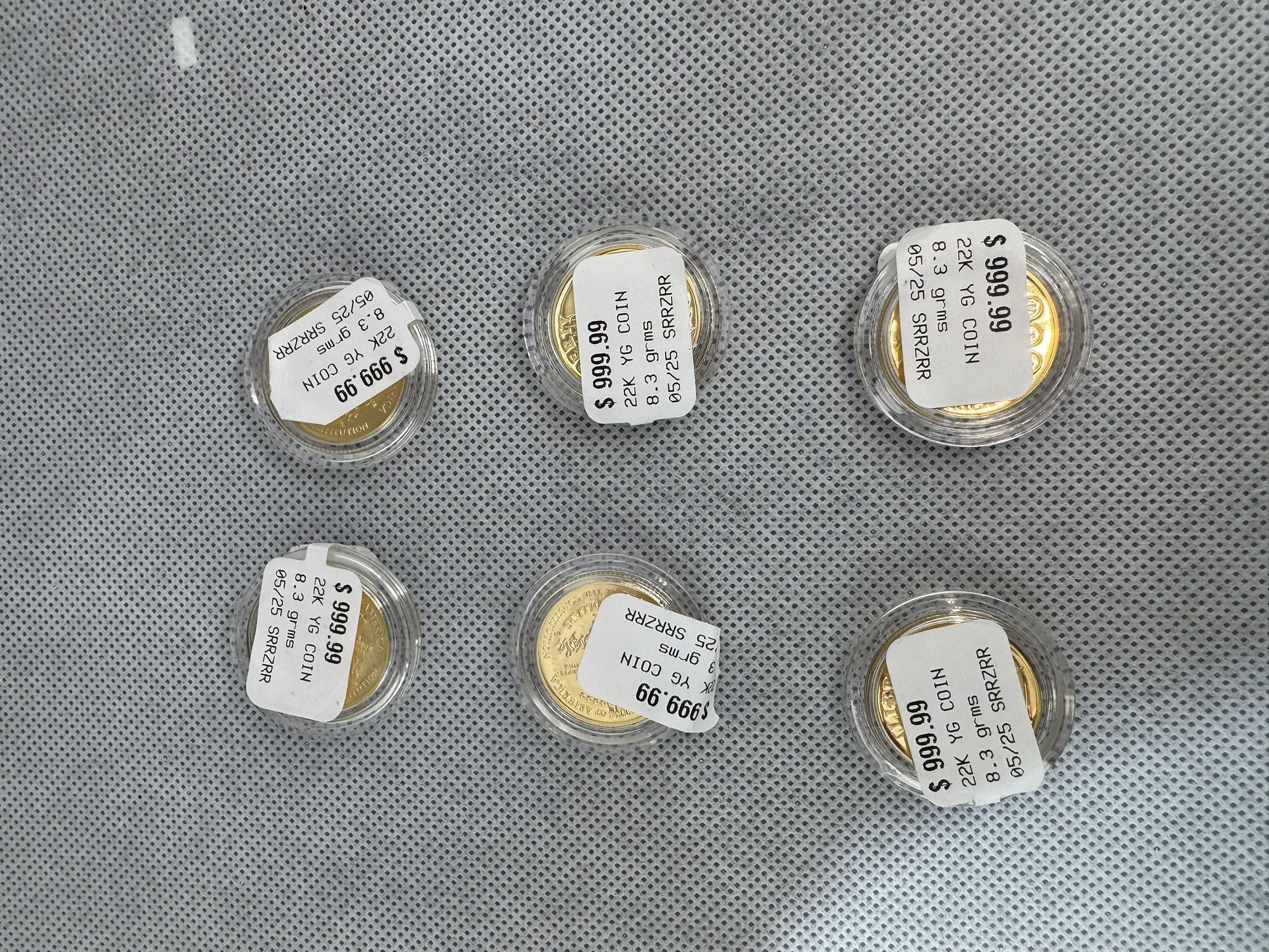 22kt, GOLD COINS , Each $999.99 Only 4 Left