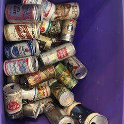 Vintage Opened 8eer Cans 