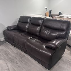 Ridgewin Leather Power Reclining Sofa