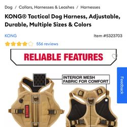 KONG Medium dog tactical harness BRAND NEW
