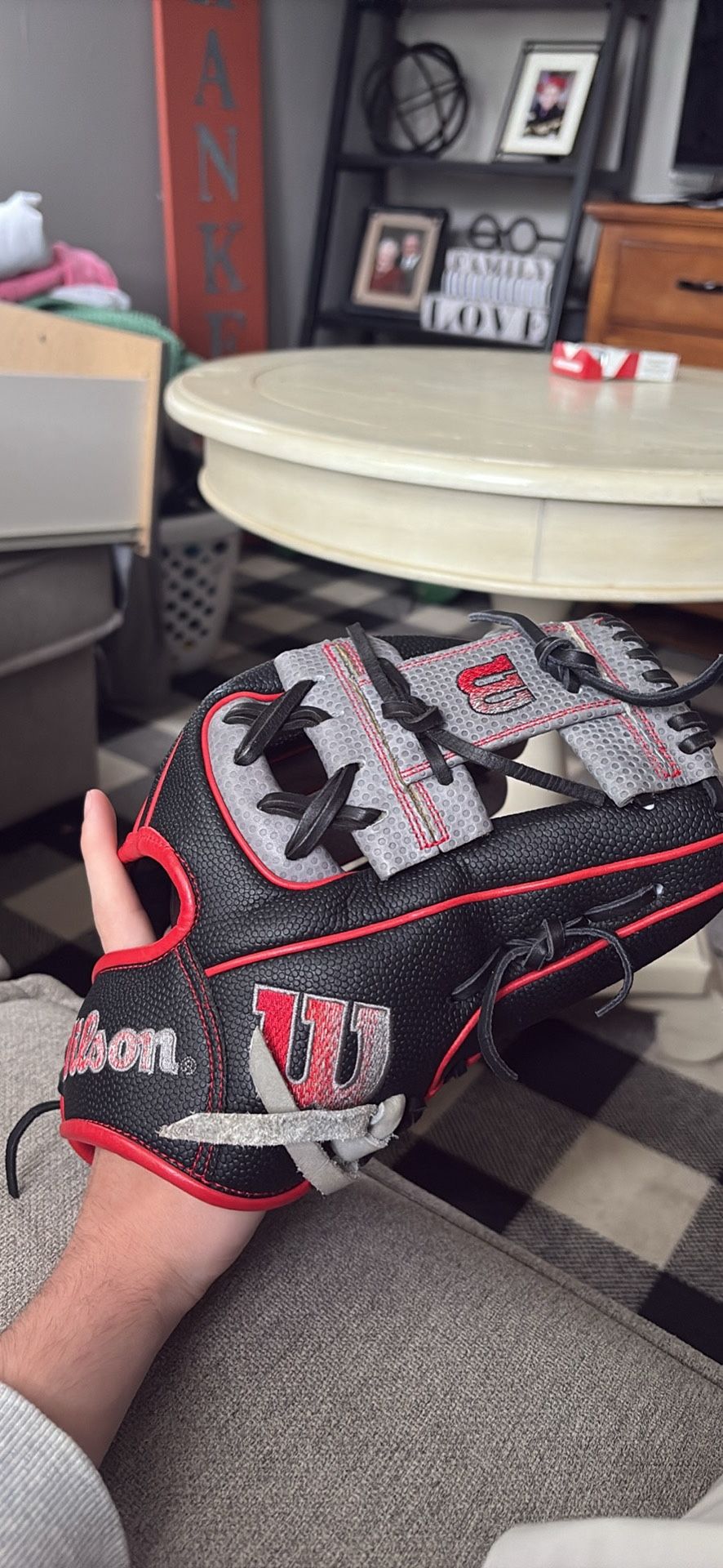 Wilson A2000 Black Red And Grey Pro Stock 11.75in