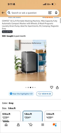 Comfee washing machine