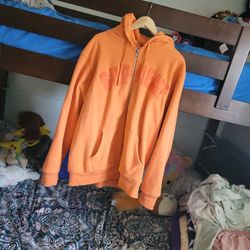 RARE Supreme Arc Logo Thermal Zip Up Orange