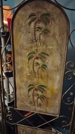 Vintage Wrought Iron 3 Panel Divider