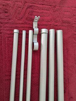 Telescoping Double Curtain Rod, adjustable from 85-Inch to 120-Inch,
