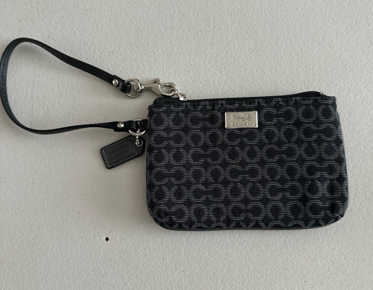 Coach Maison Art Op Black Small Pouch Wristlet