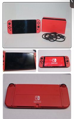 Nintendo Switch OLED Console with Mario Red Joy-Con