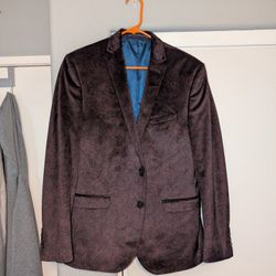 Men's Burgundy Sports Jacket/Blazer 40R Slim Fit