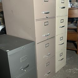 Set Of Sturdy File Cabinets 