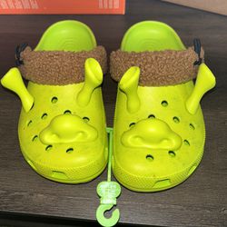 🔥Size 6M/W8 Shrek Crocs Ogre Lime Green Classic Clog DreamWorks