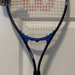 Wilson Tennis Racket X Energy V-Matrix Fast Ship EUC Adult 2 1/4 Blue Black 