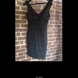B Darlin Black Womens 11/12 dress Sequins sleeveless