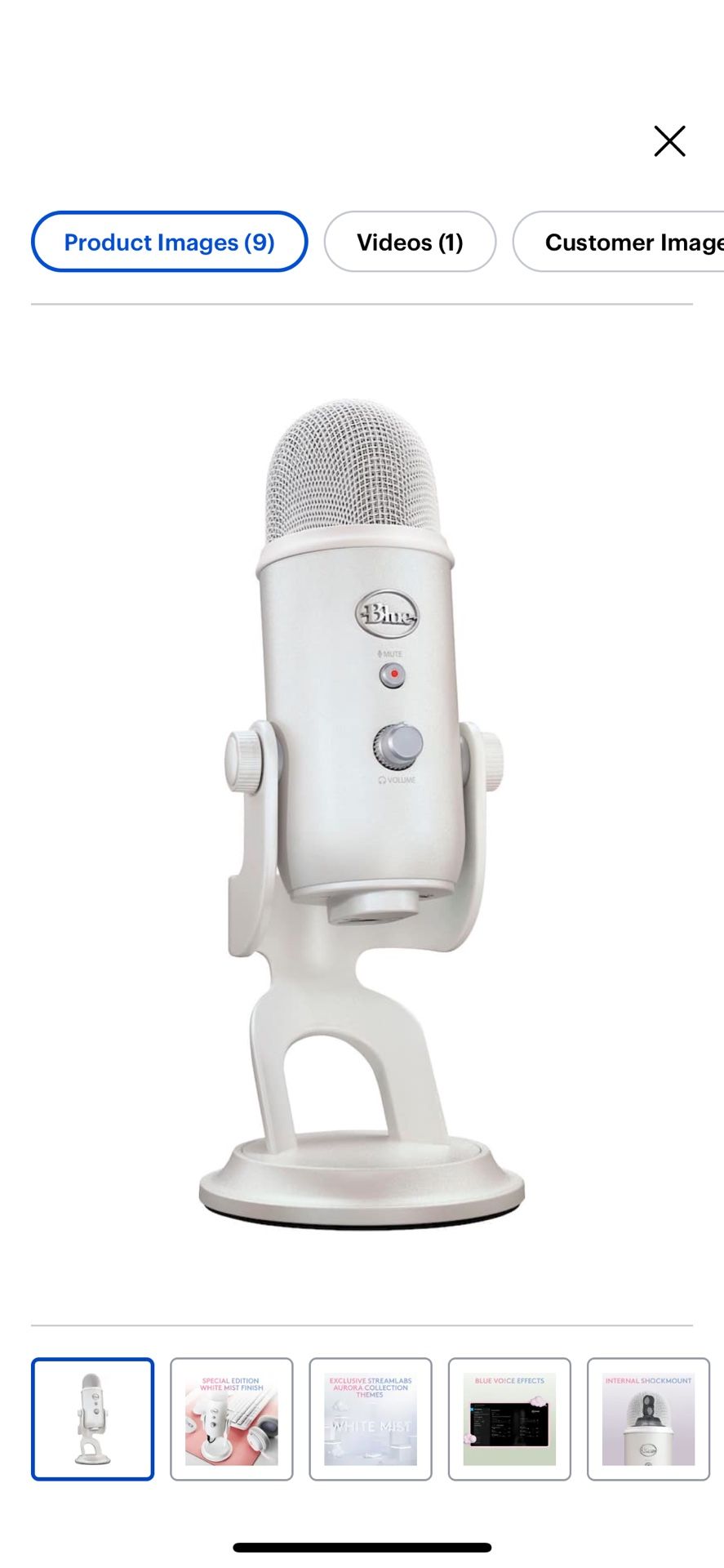 Blue Yeti USB Microphone (Whiteout)