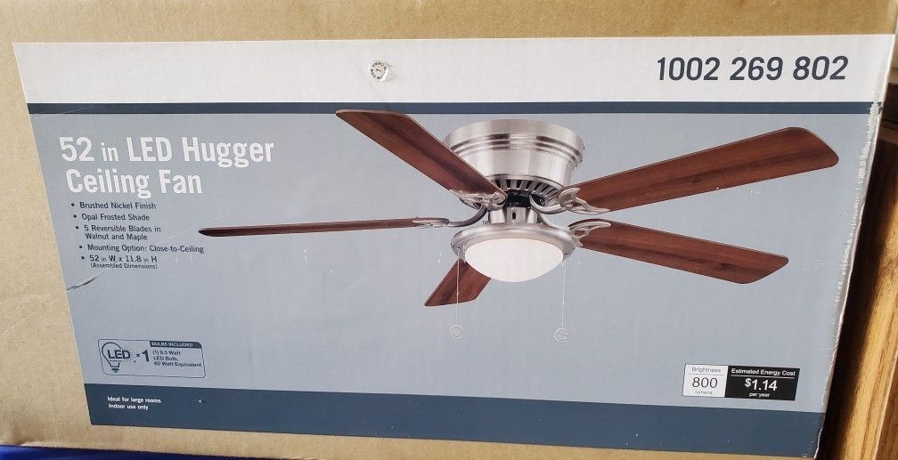 52 Inch Hugger Ceiling Fan .