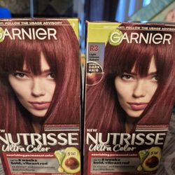 New 2 boxes GARNIER NUTRISSE Ultra Color In RED HIBISCUS