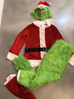 Grinch Santa Christmas Costume Set large