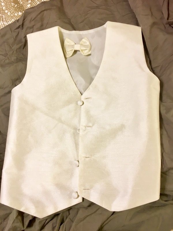 Kids Ivory Vest and bow tie