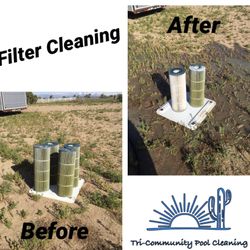 Pool filter cleaning 