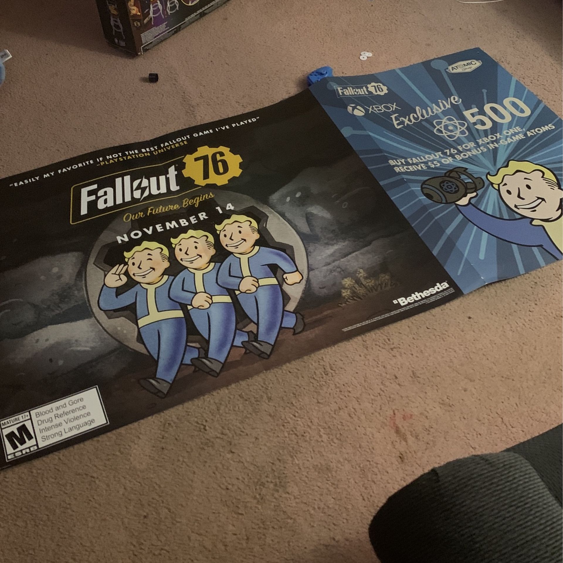 Gamestop Fallout 76 Promo Poster 6’ X 3’