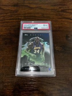 Shaquille O'Neal 2025 Topps Midnight Night Vision PSA 8
