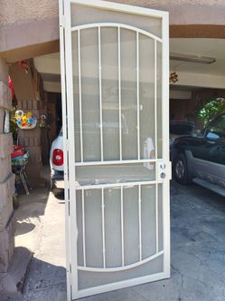 Navajo White Color Steel Security Door 36x96 | Puerta De Seguridad
