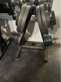 Golds Gym Plate Stand