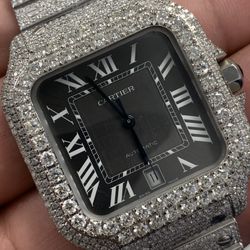 Cartier Santos All Diamonds Natural Real 41 MM