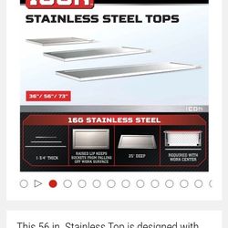 Icon Tools Stainless Steel Top 56"