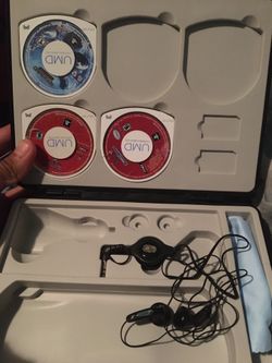 PSP case with 3 games