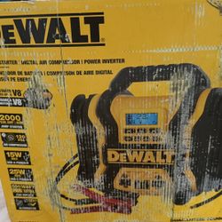 DEWALT Jump Starter 2000 Peak Amps with Air Compressor & Power Inverter