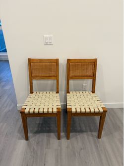 Wood dining chairs