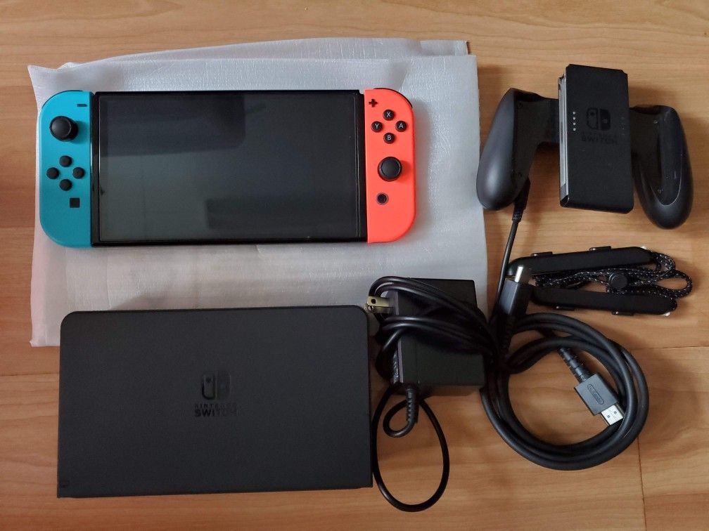 Nintendo Switch OLED Neon Red Blue