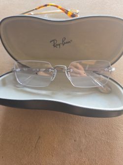 Ray-Ban Rimless Eyeglasses with Case