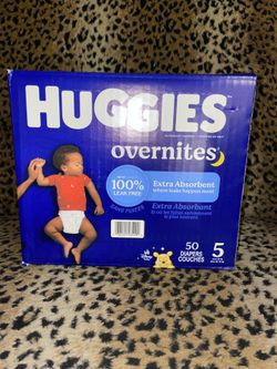 Box of 50 Huggies overnites size 5 $20 firm on price