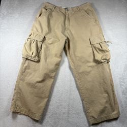 Vintage Anchor Blue Khaki Super Baggy Cargo Pants Men's 36x30 Y2K JNCO #2439