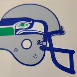 Seattle Seahawks Retro Logo Helmet - Vinyl Sticker bumper 12