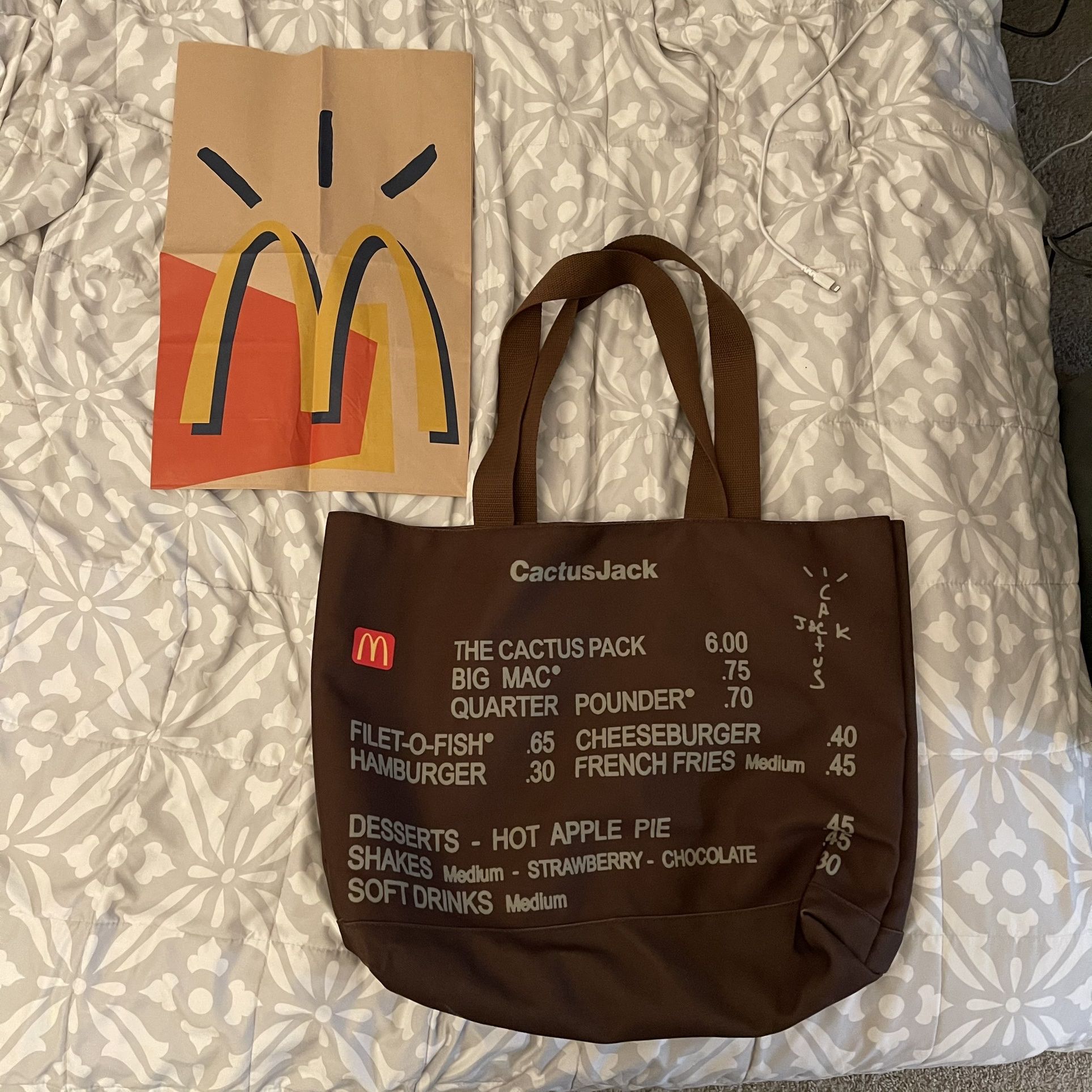 Travis Scott Tote Bag + McDonald’s Bag
