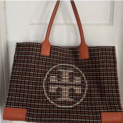 Tory Burch Ella Mini Plaid Tote