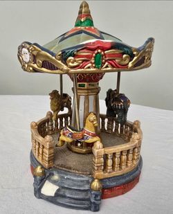 Holiday Merry-Go-Round Carousel tabletop decor